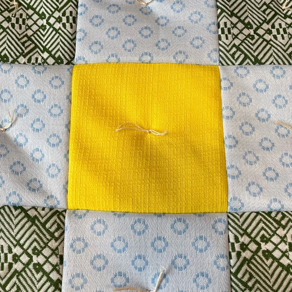 NEW Handmade quilt baby or lap blanket vintage charm of polyester double knit